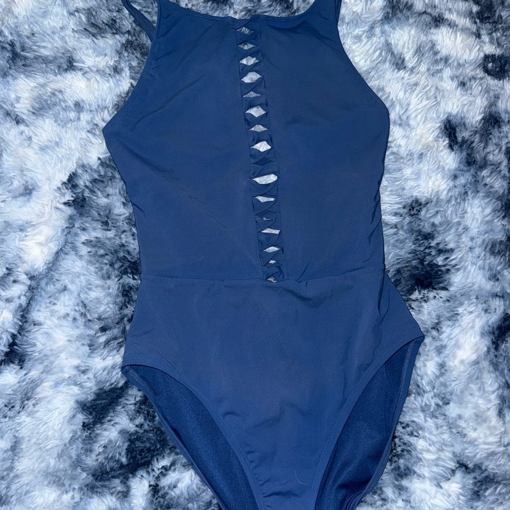 Bleu Rod Beattie Navy One-Piece Swimsuit